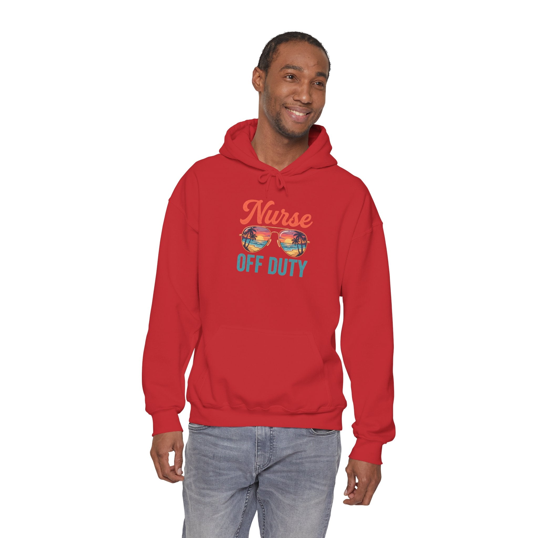 Nurse Off Duty Hoodie — Beach Vacation Nurse Graphic Pullover