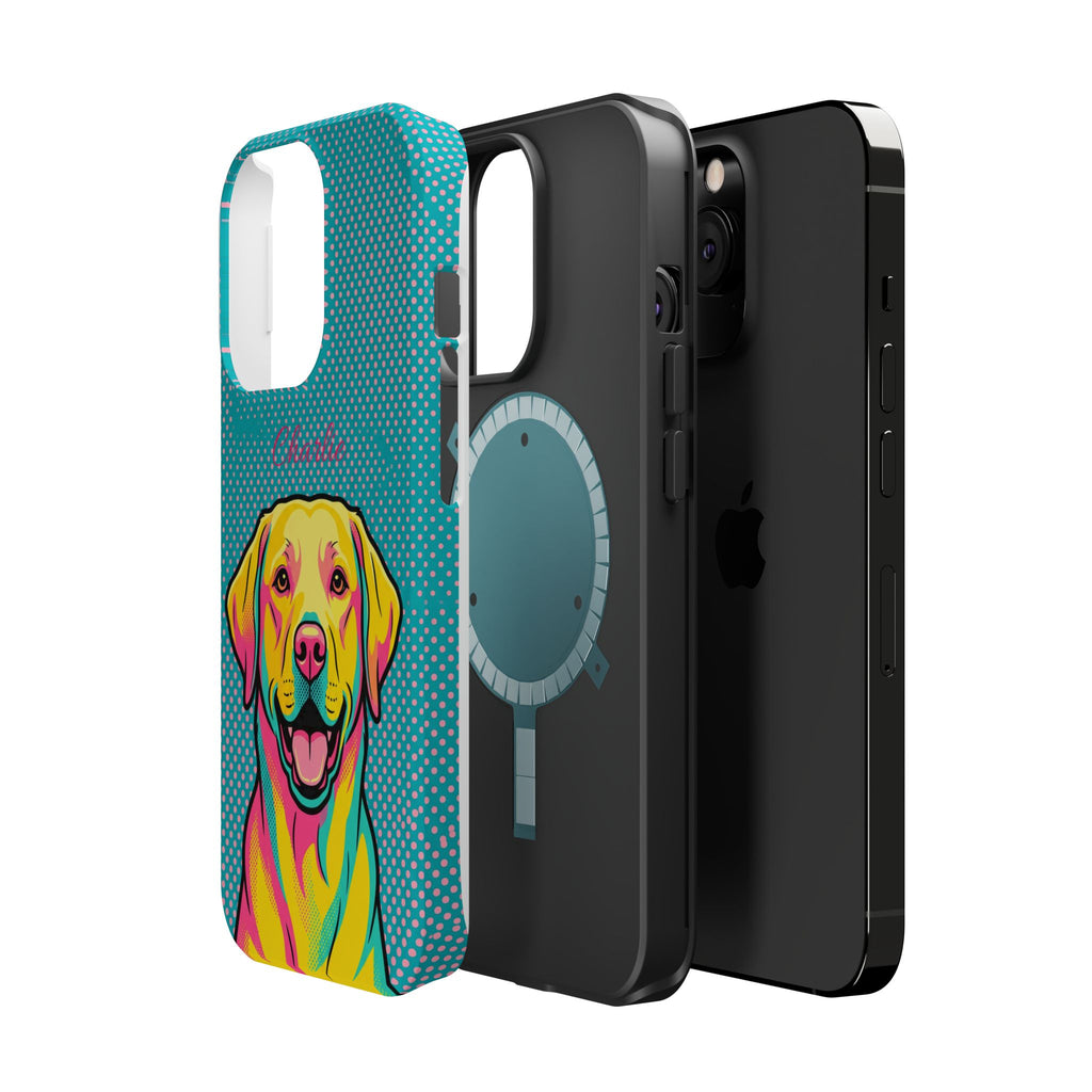 Personalized Pop Art Labrador Phone Case — Tough Magnetic Case with Wireless Charging