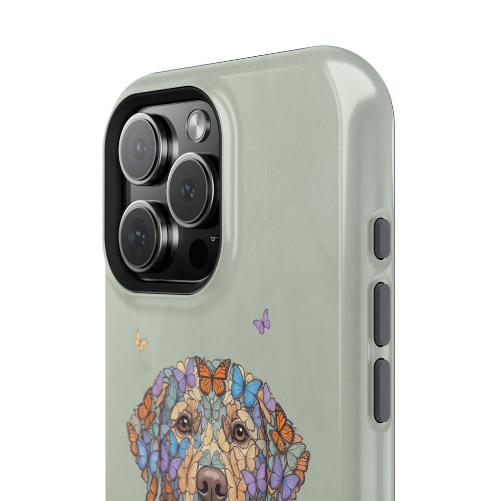 Personalized Butterfly Labrador Phone Case — Tough Magnetic Case with Wireless Charging