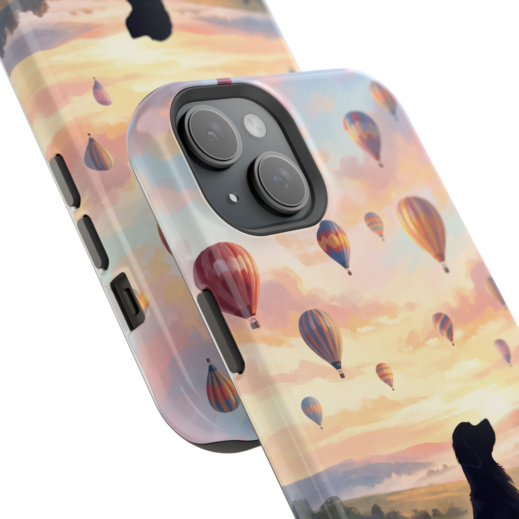 Personalized Golden Retriever Hot Air Balloon Phone Case — Wireless Charging Cover