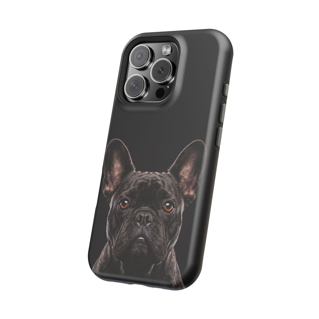Black French Bulldog Phone Case — Impact-Resistant Wireless Charging Cover