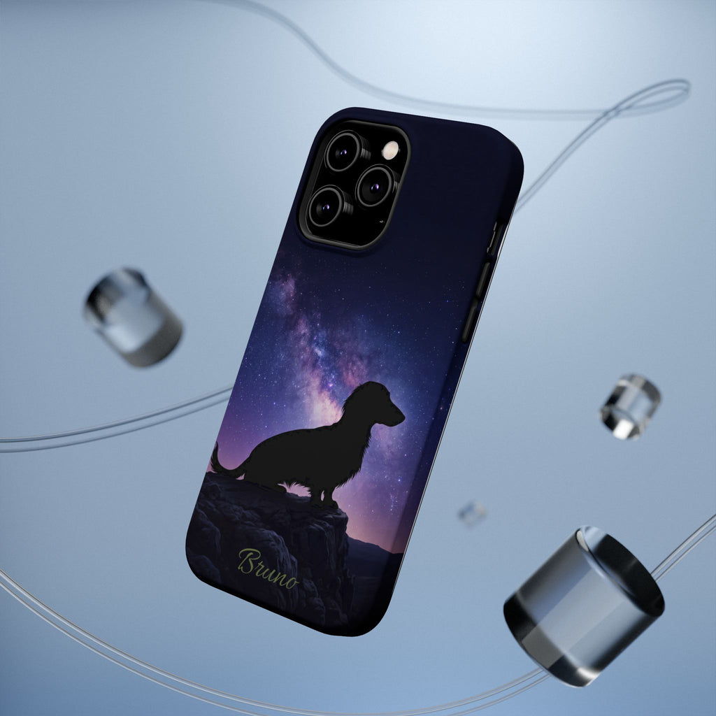Personalized Dachshund Starry Night Phone Case — Wireless Charging Cover