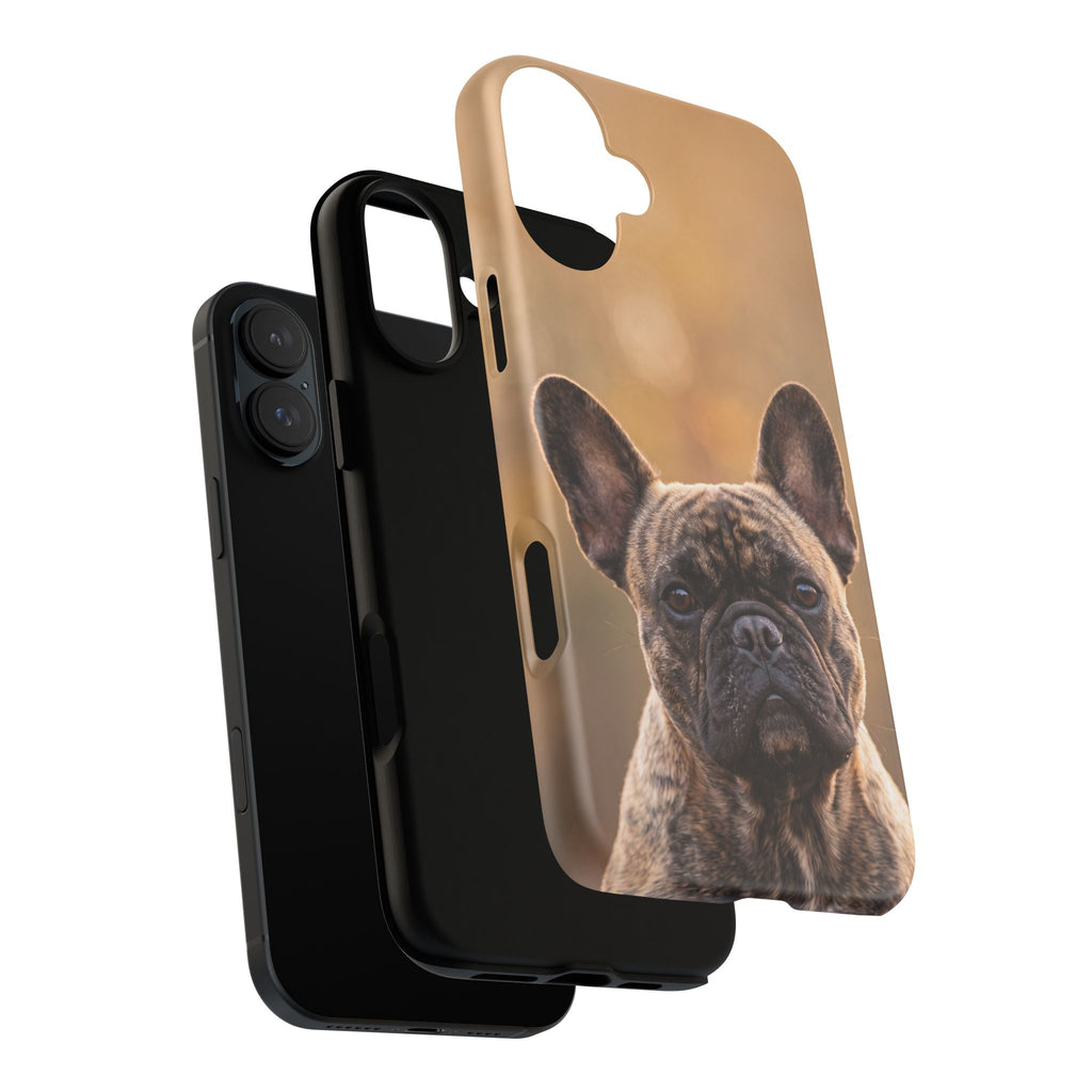 French Bulldog Portrait Phone Case | Realistic Brindle Frenchie Photo Case | iPhone & Samsung