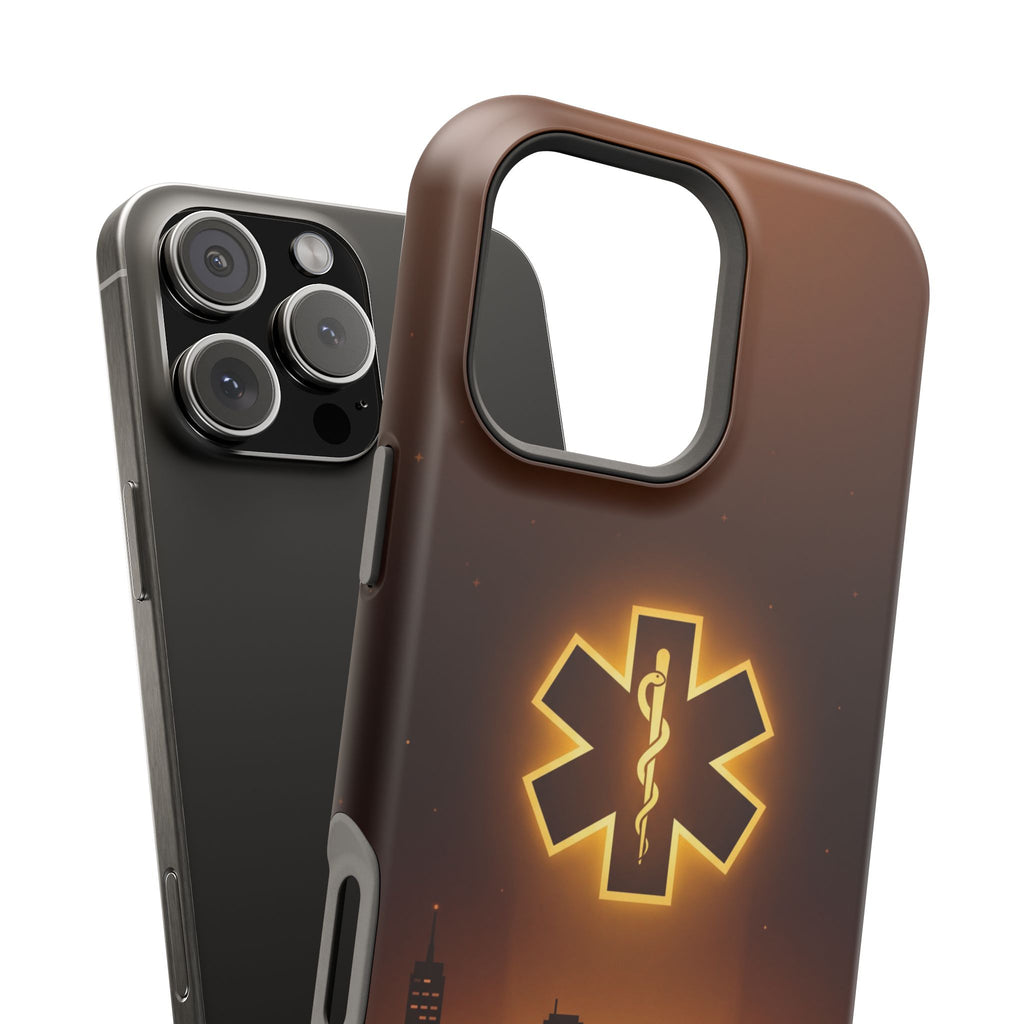 Paramedic/EMT Skyline Phone Case — Magnetic Wireless Charging Cover