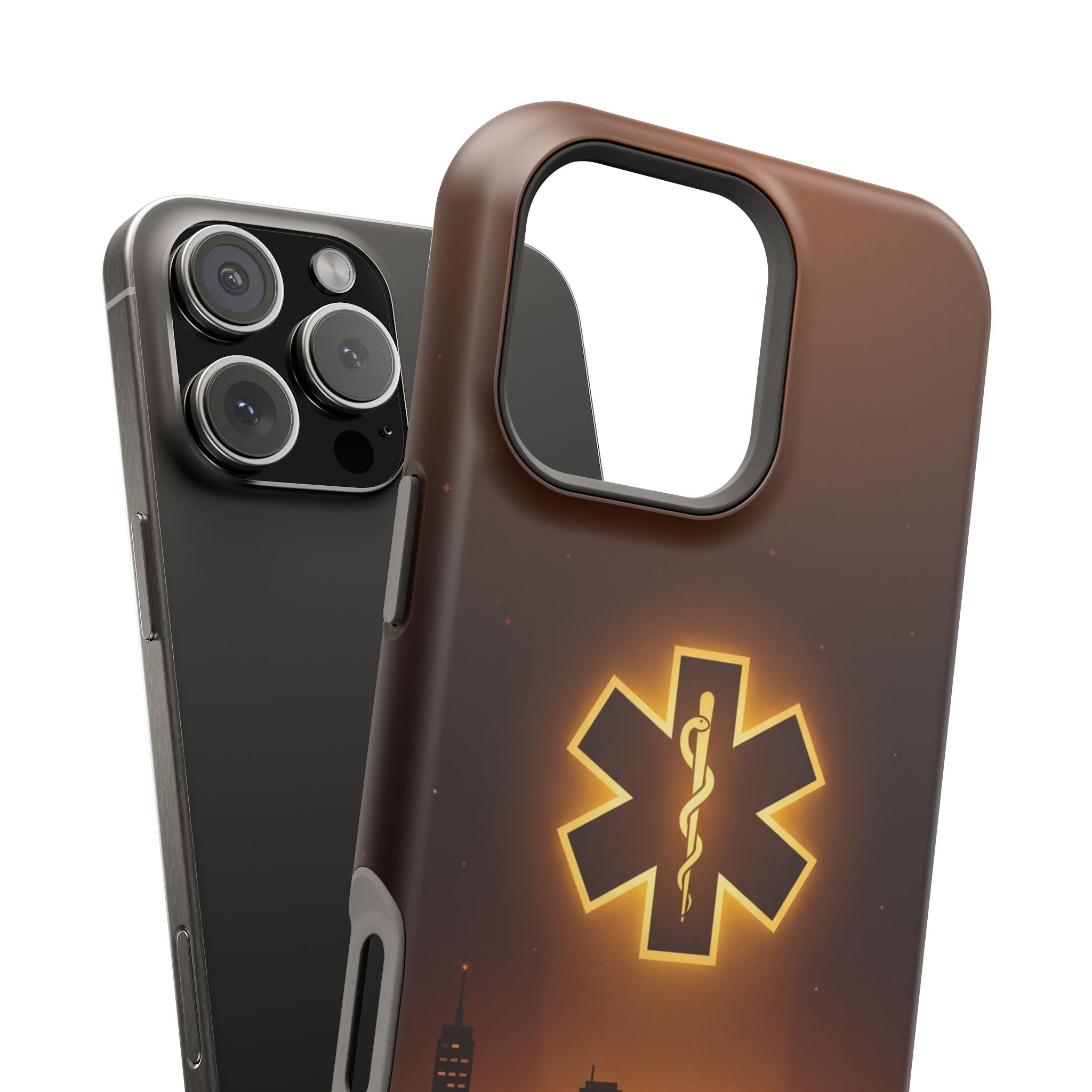 Paramedic/EMT Skyline Phone Case — Magnetic Wireless Charging Cover