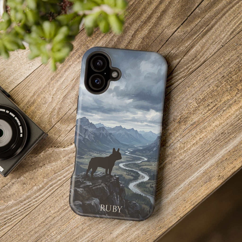 Personalized French Bulldog Mountain Valley Phone Case — Wireless Charging Cover