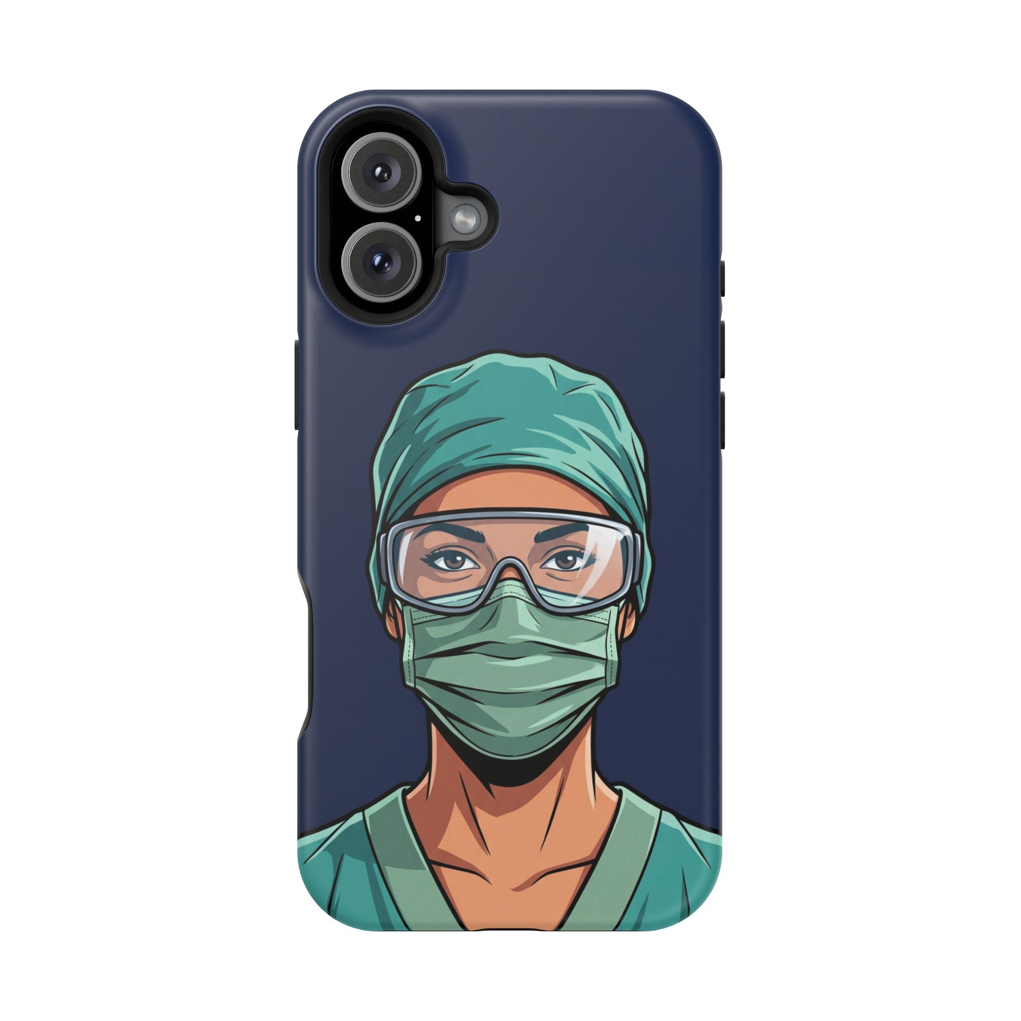 Bold Nurse Portrait Phone Case — Magnetic Wireless Charging Cover