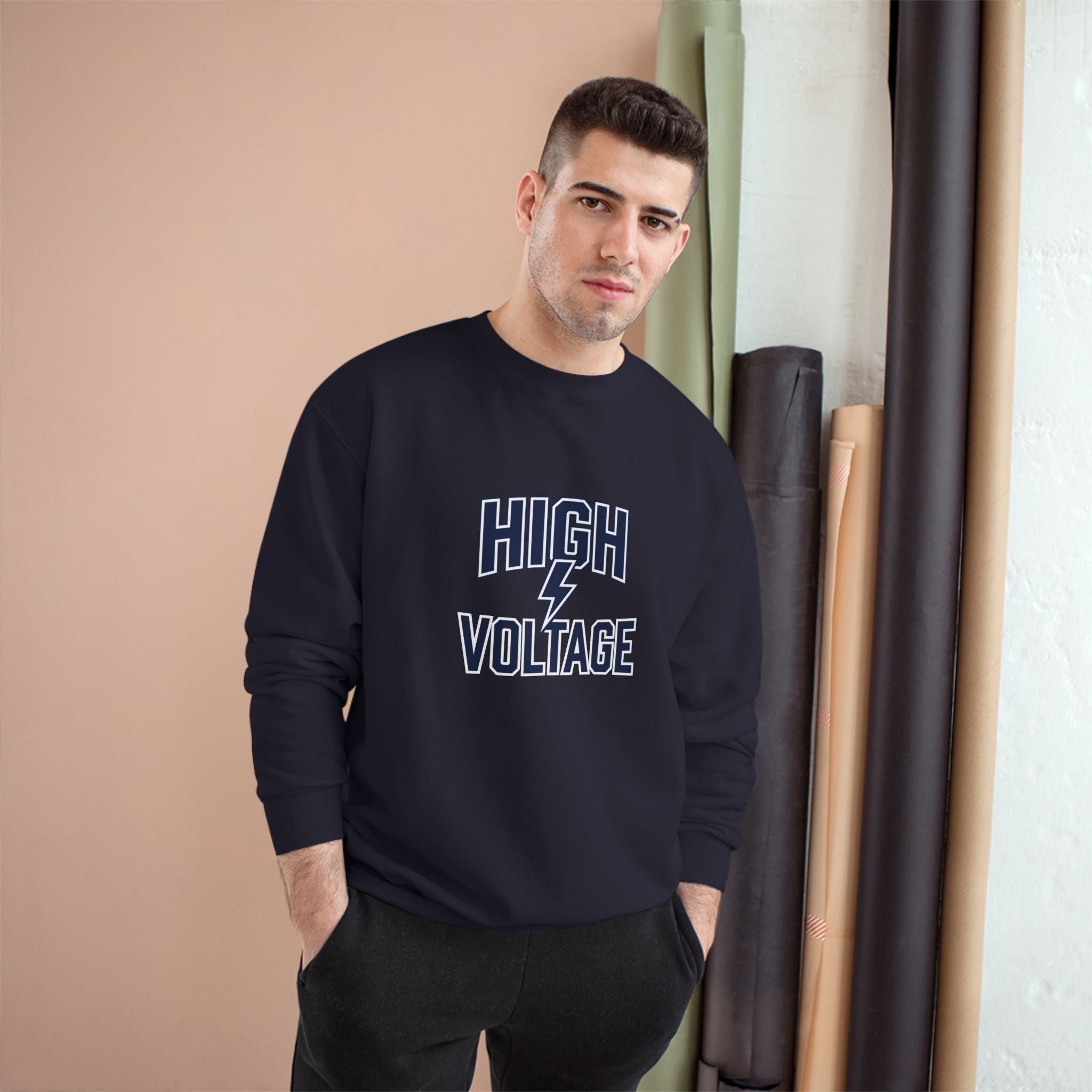 High Voltage Electrician Sweatshirt | Funny Electrician Gift Crewneck
