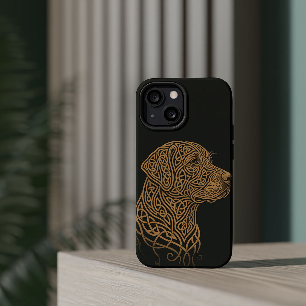 Celtic Knotwork Labrador Phone Case — Tough Magnetic Case with Wireless Charging