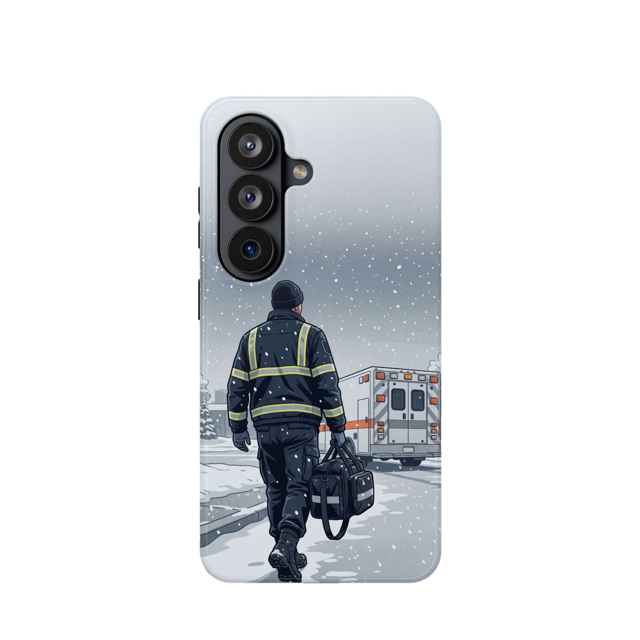 Bold Paramedic/EMT Portrait Phone Case — Magnetic Wireless Charging Cover