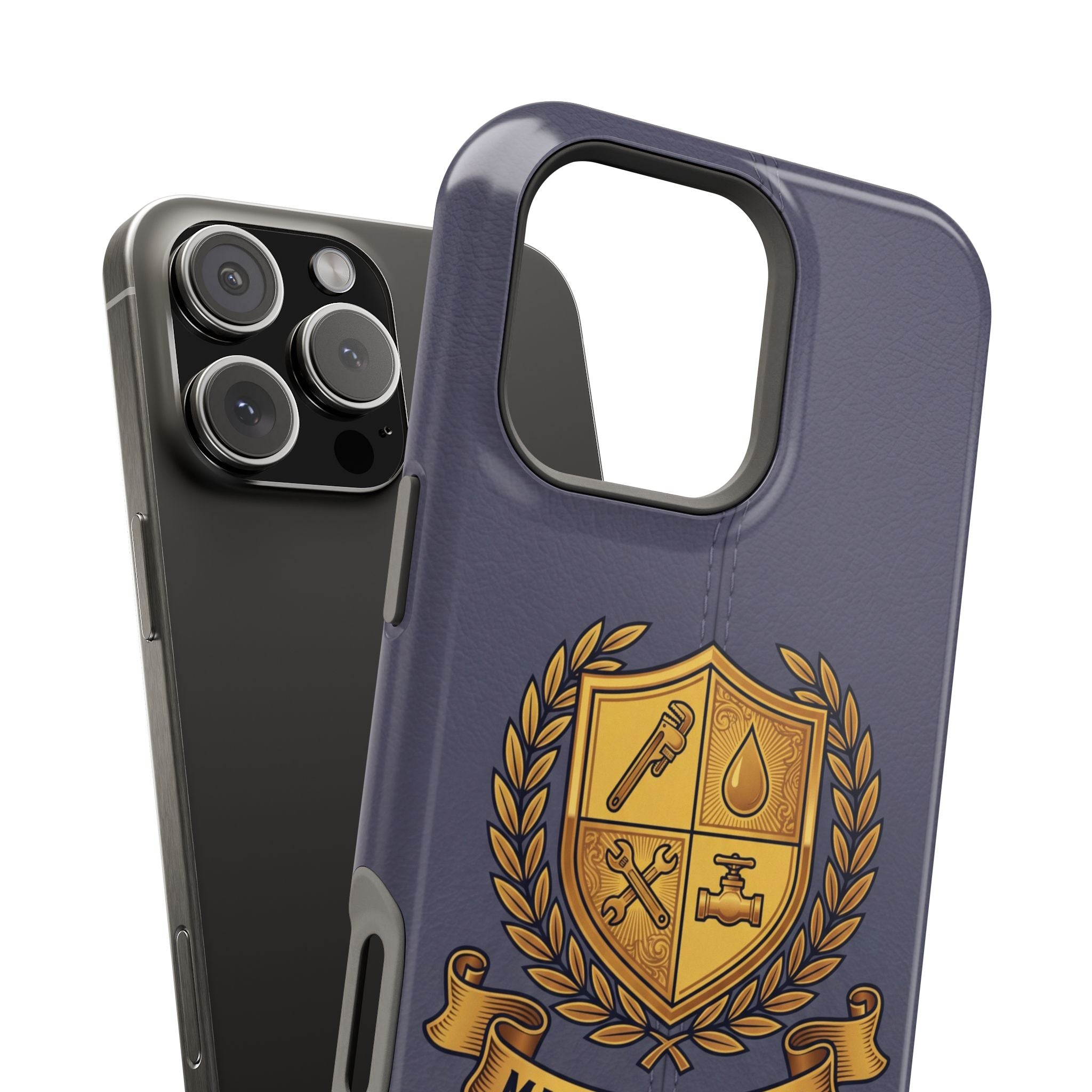 Master Plumber Crest Phone Case — Heraldic Shield Wireless Charging Cover