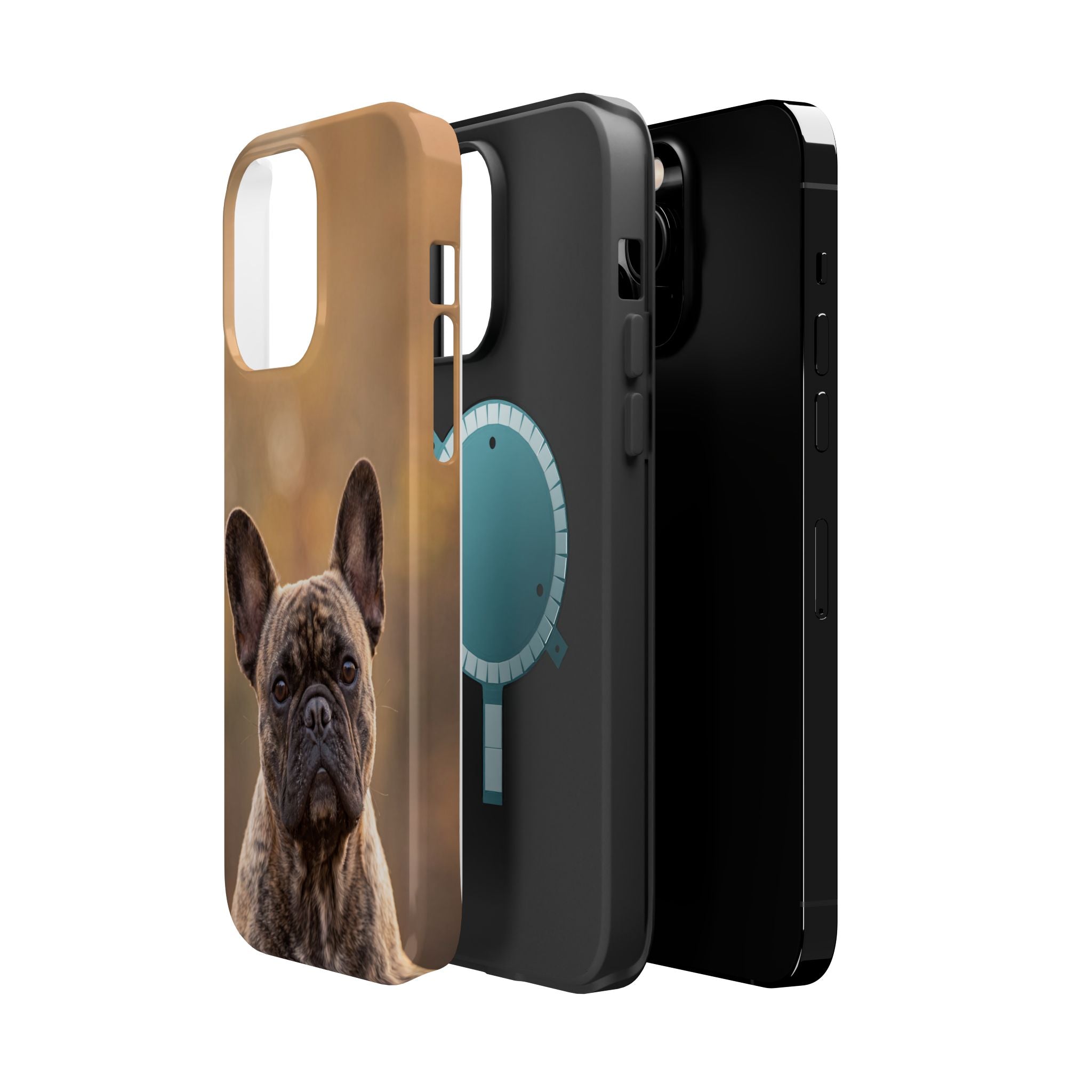 Brindle French Bulldog Phone Case — Impact-Resistant Wireless Charging Cover