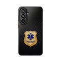 Gold Paramedic Badge Black Phone Case — Magnetic Wireless Charging Cover
