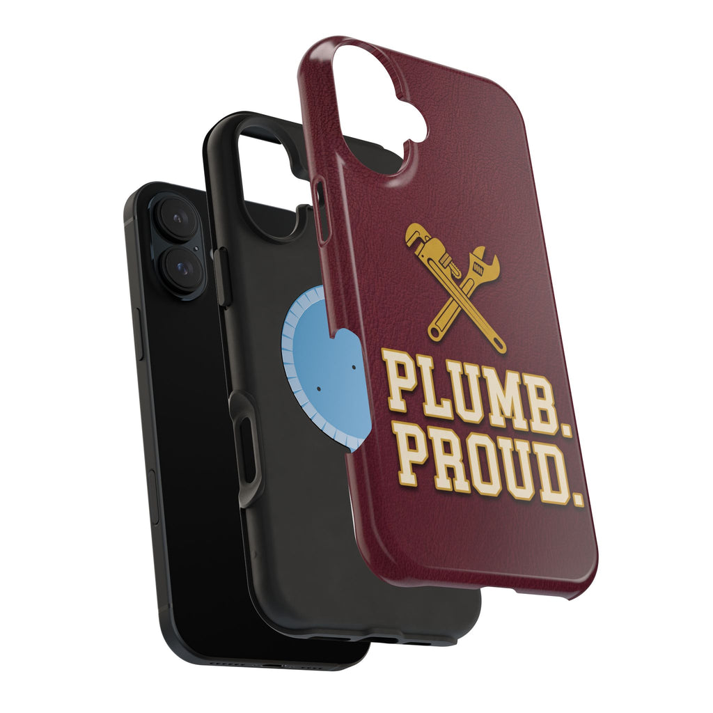 Plumb. Proud. Phone Case — Crossed Wrenches Wireless Charging Cover