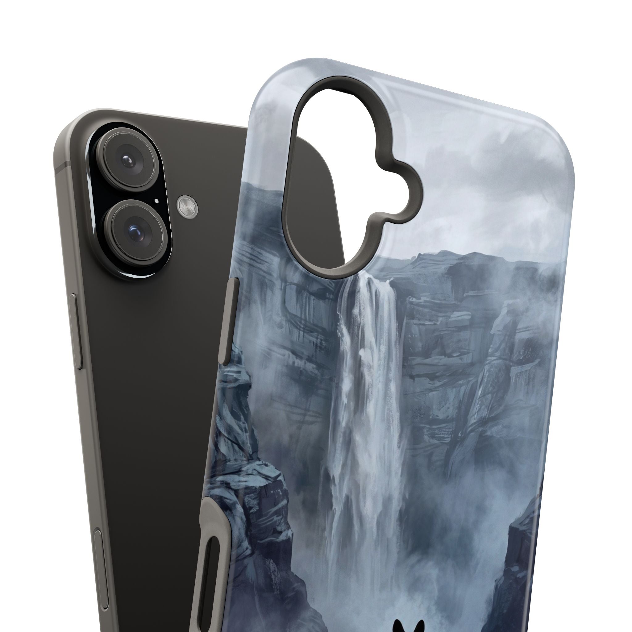 Personalized French Bulldog Misty Waterfall Phone Case — Wireless Charging Cover