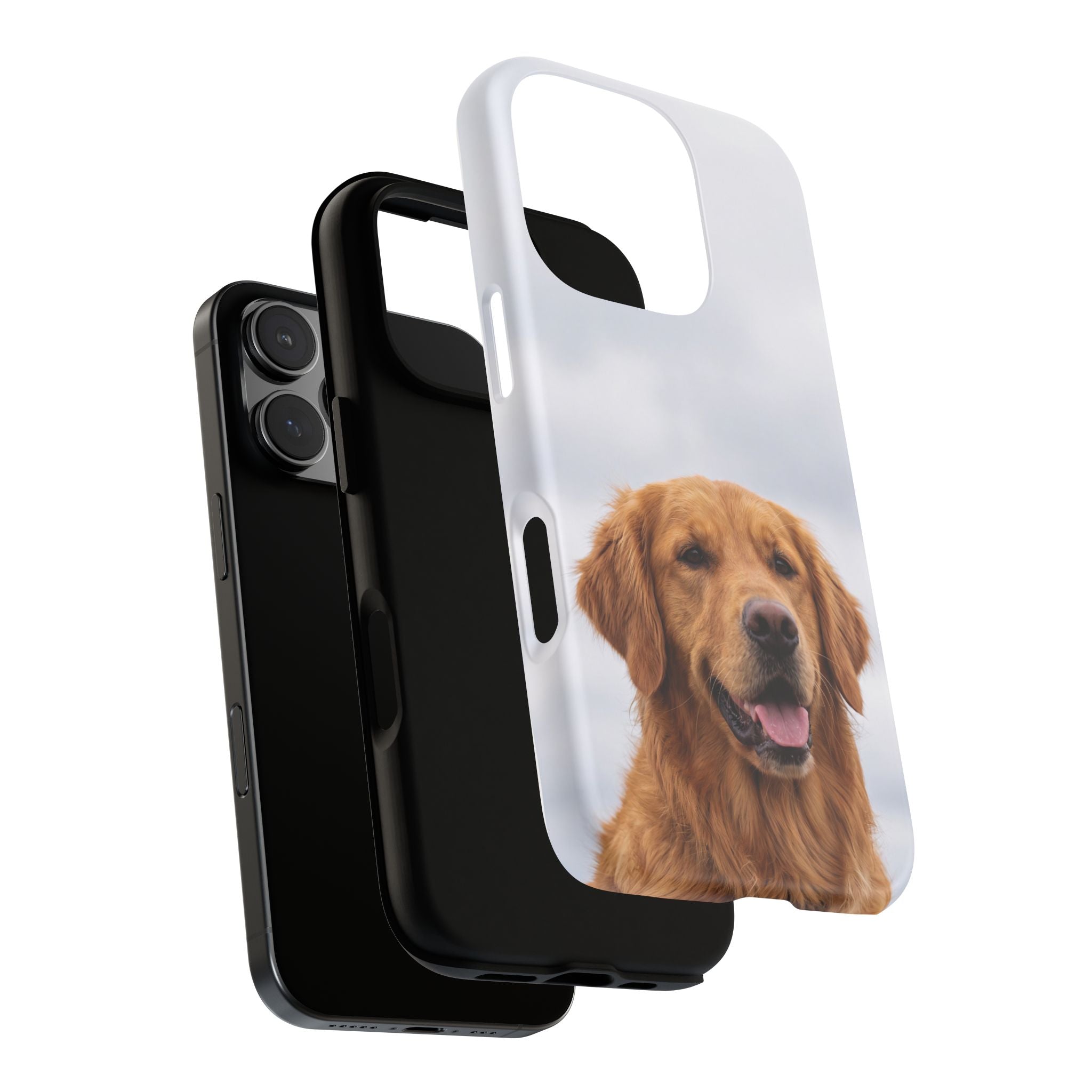 Golden Retriever Portrait Phone Case | Happy Dog Photo on Soft Sky Background | Samsung & iPhone