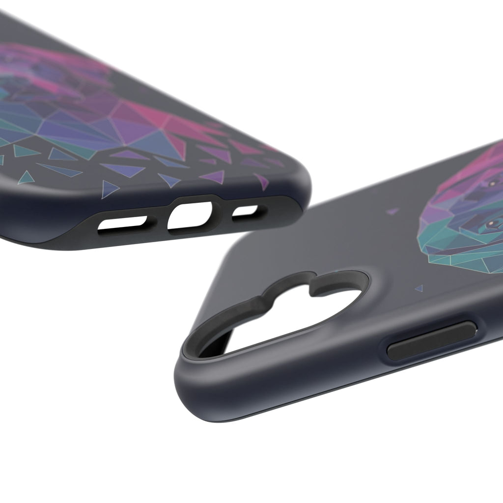 Geometric Labrador Phone Case — Tough Magnetic Case with Wireless Charging