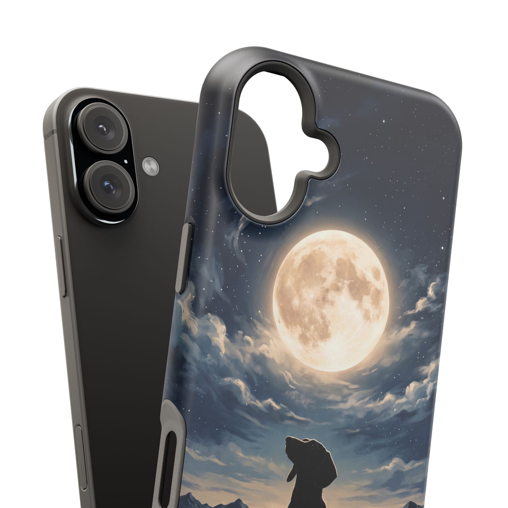 Personalized Dachshund Moonlight Phone Case — Wireless Charging Cover