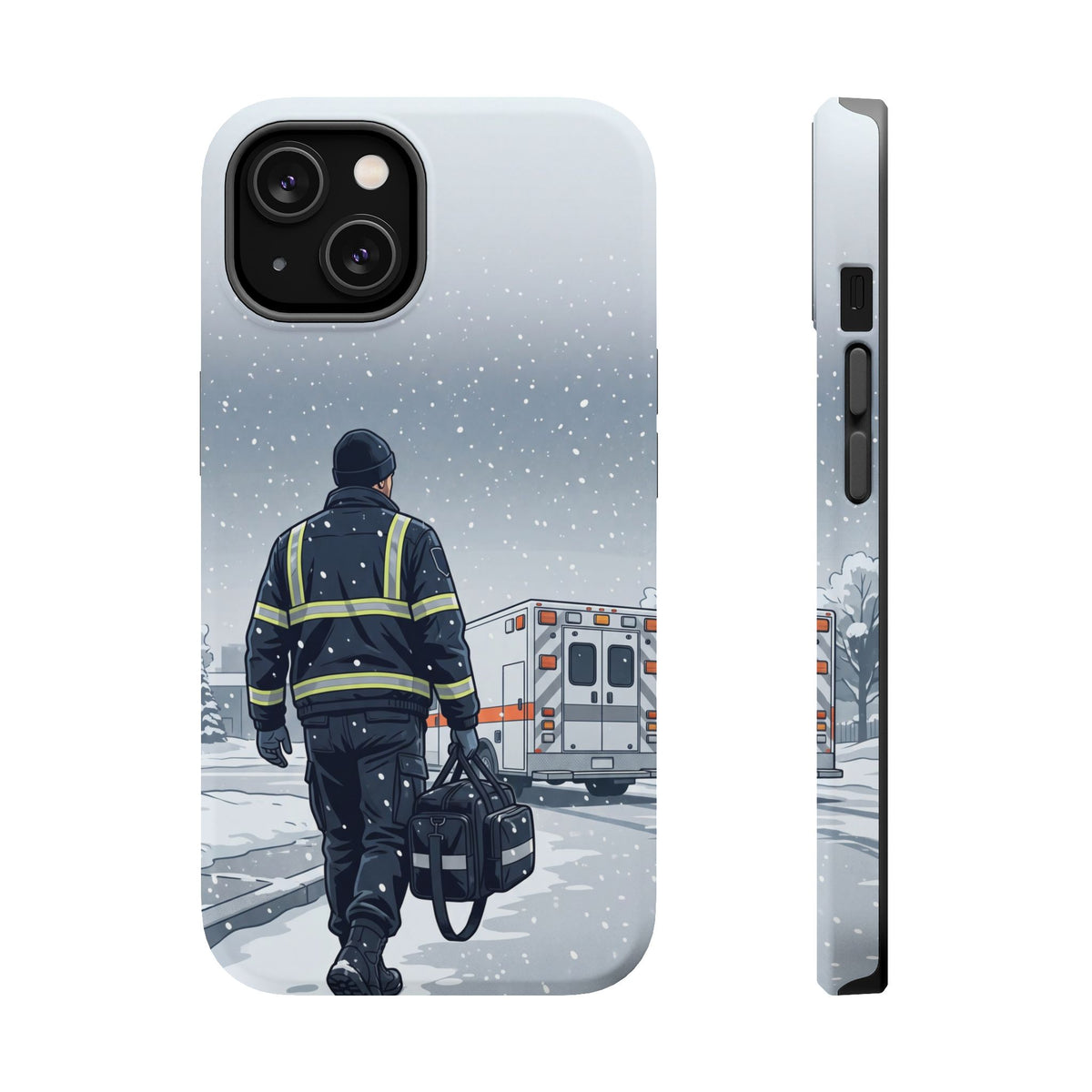 Bold Paramedic/EMT Portrait Phone Case — Magnetic Wireless Charging Cover