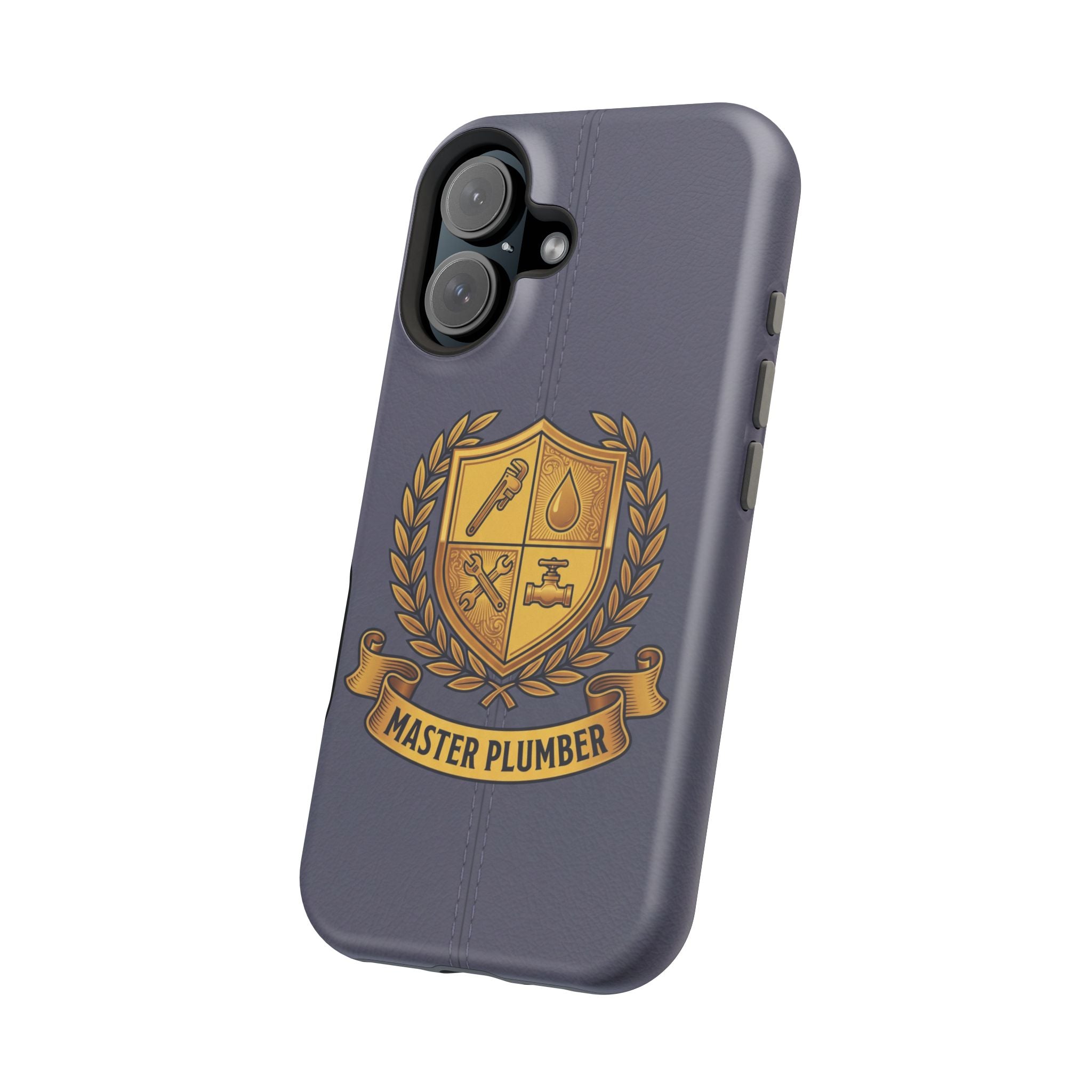Master Plumber Crest Phone Case — Heraldic Shield Wireless Charging Cover