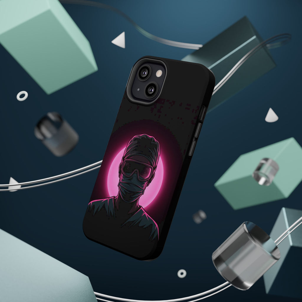 Nurse Portrait Phone Case — Navy Wireless Charging Cover