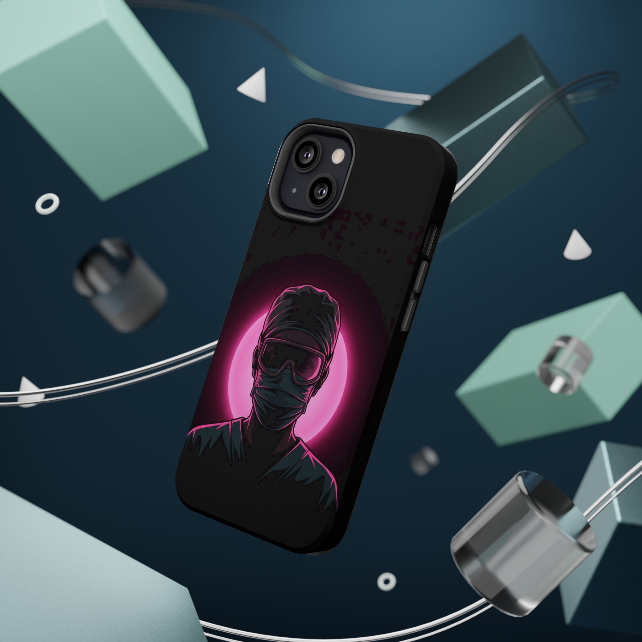Nurse Portrait Phone Case — Navy Wireless Charging Cover