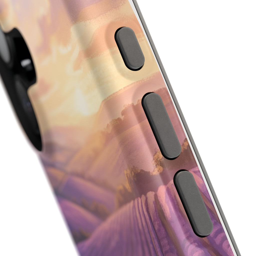 Personalized Dachshund Lavender Field Phone Case — Wireless Charging Cover