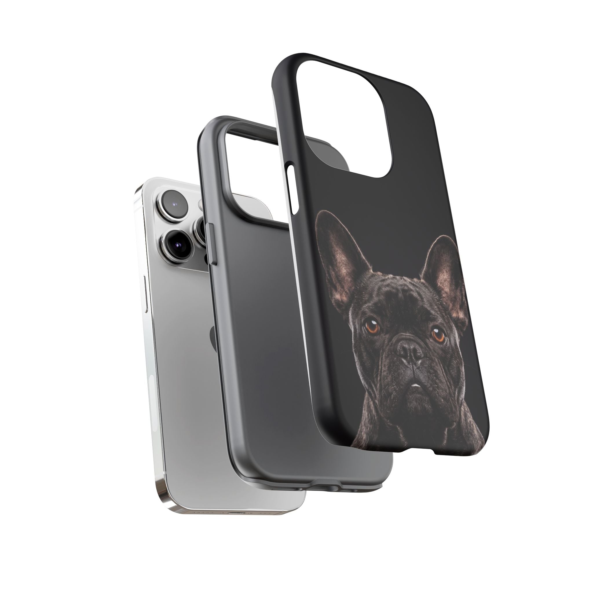 Front-Facing French Bulldog Phone Case | Dramatic Black Studio Portrait | Samsung & iPhone
