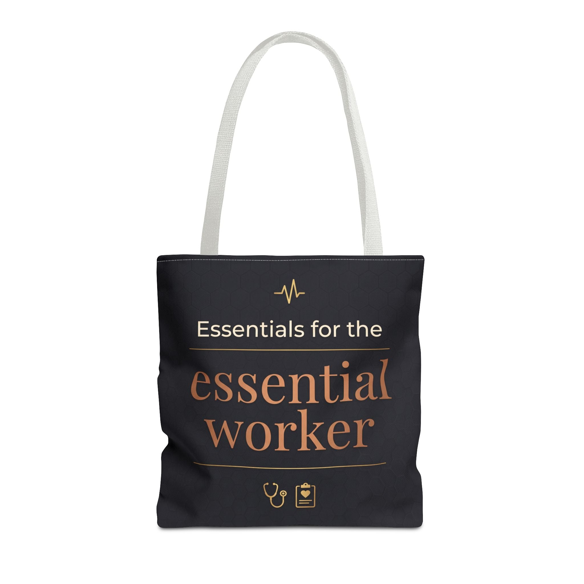 Essentials for the Essential Worker Tote | Healthcare Worker Gift Tote Bag | Nurse Doctor Appreciation Gift | Premium Polyester Carry-All