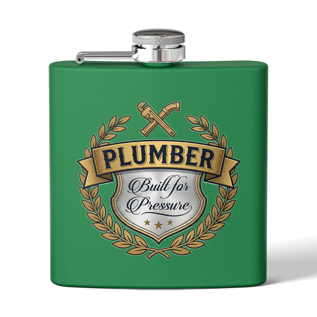 Flask — "Built for Pressure" 6oz Stainless Steel Hip Flask
