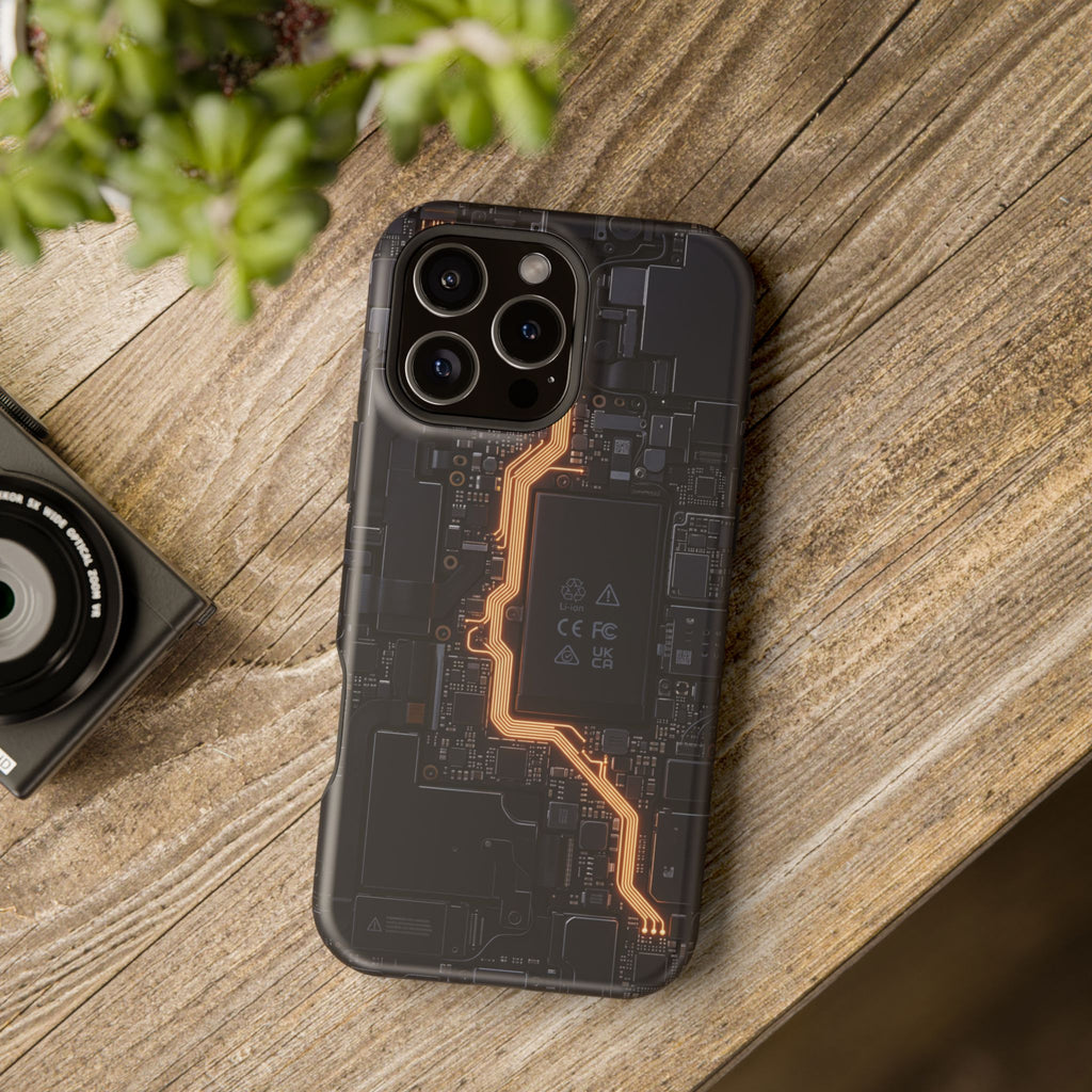 Electrician Circuit Bolt Phone Case — Impact-Resistant Wireless Charging Cover