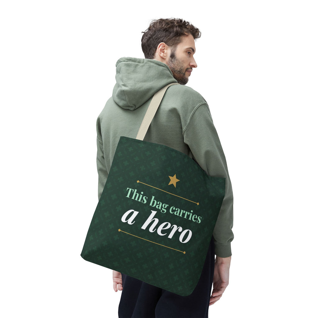 This Bag Carries a Hero Tote | Nurse Gift Tote Bag | Essential Worker Appreciation Gift | Premium Polyester Carry-All