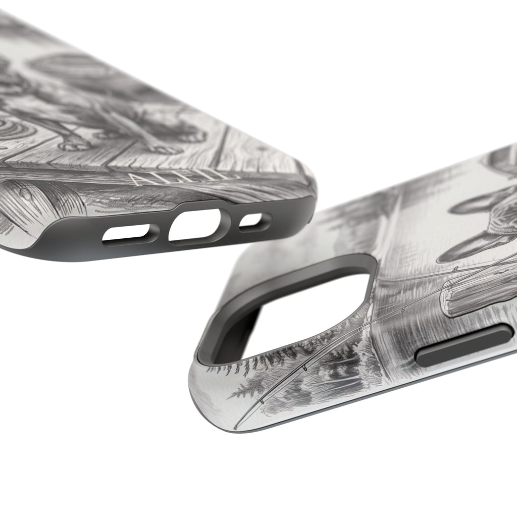Personalized French Bulldog Lakeside Dock Phone Case — Wireless Charging Cover