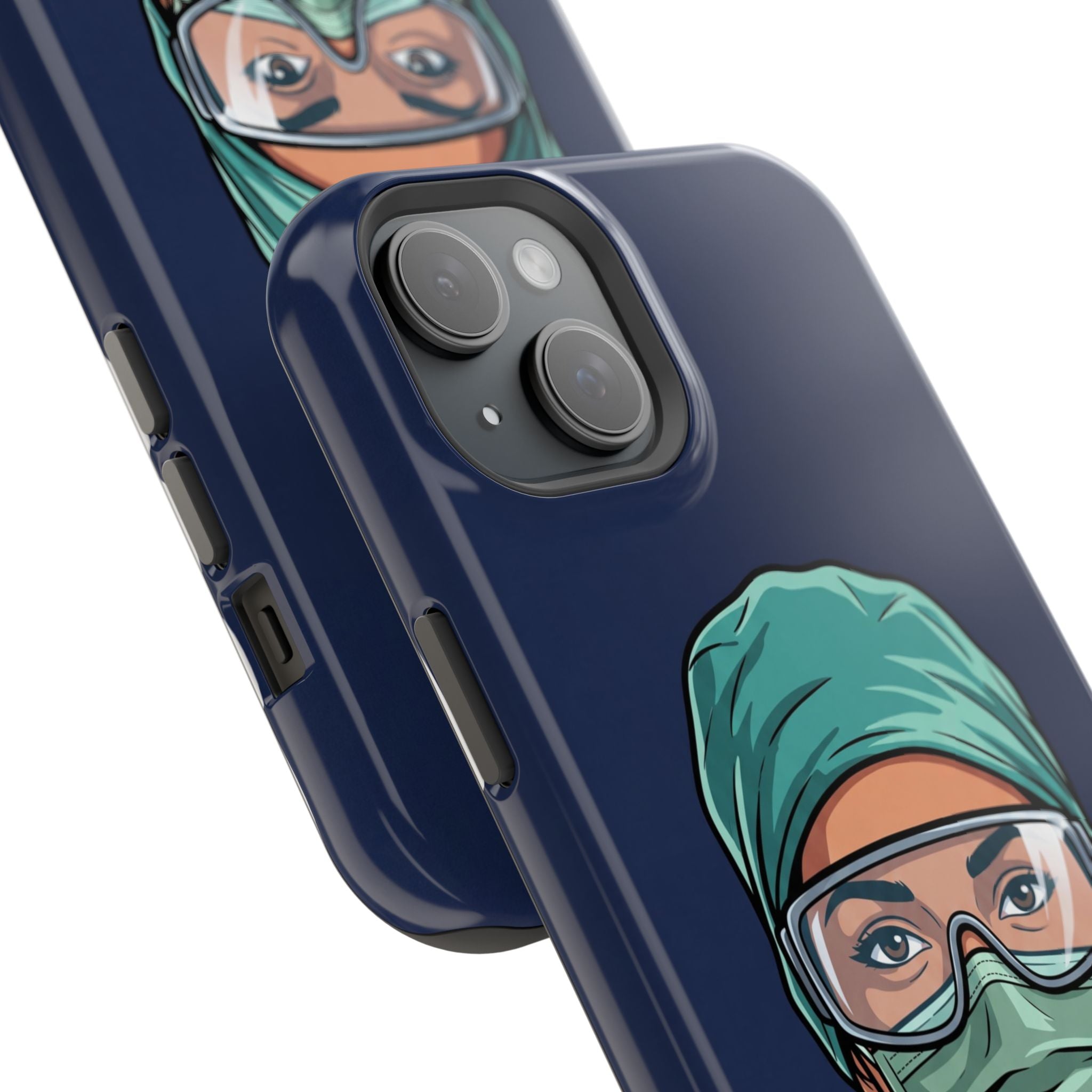 Bold Nurse Portrait Phone Case — Magnetic Wireless Charging Cover