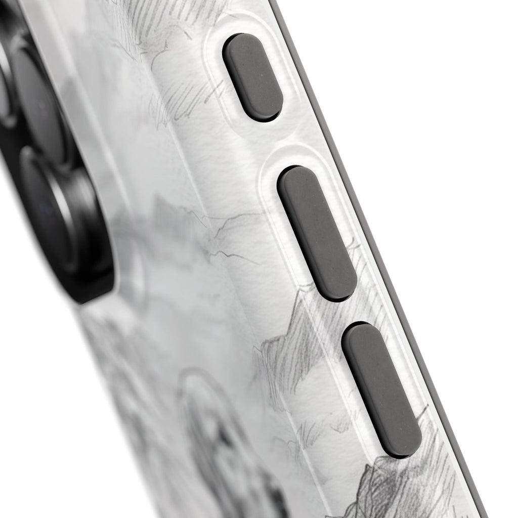 Personalized Golden Retriever Mountain Peak Phone Case — Wireless Charging Cover