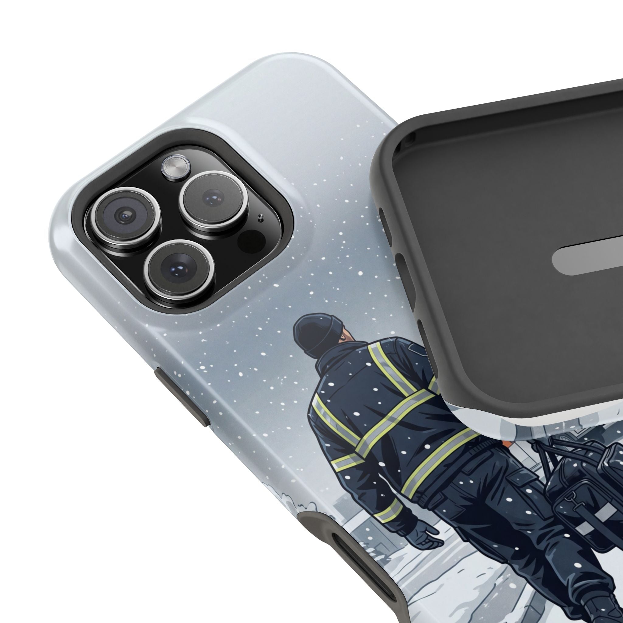 Bold Paramedic/EMT Portrait Phone Case — Magnetic Wireless Charging Cover