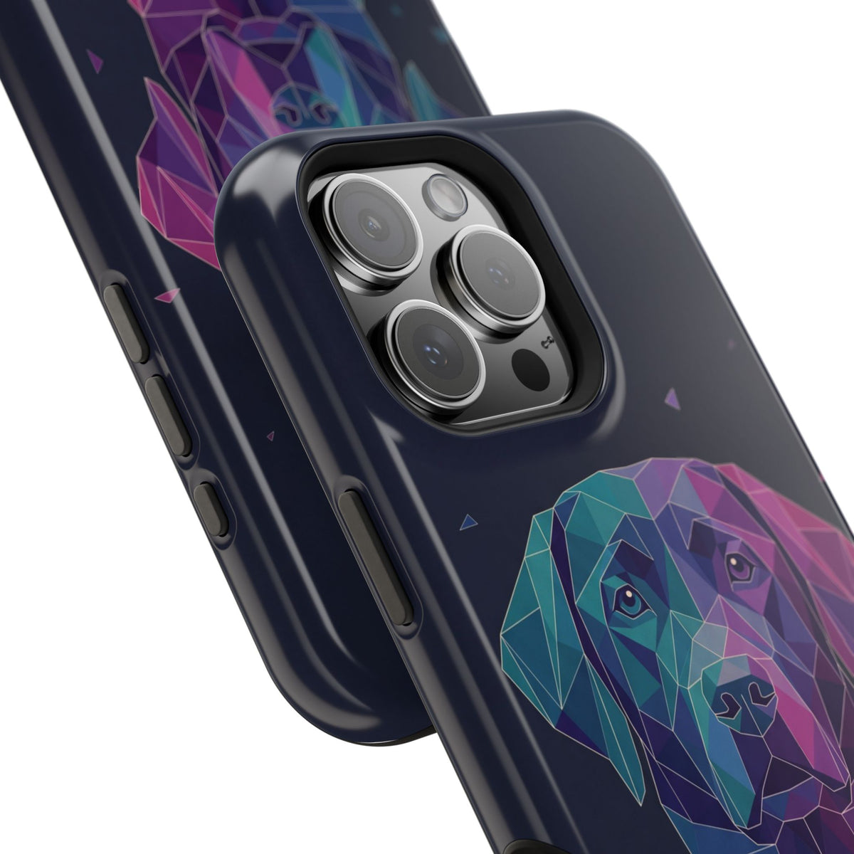Geometric Labrador Phone Case — Tough Magnetic Case with Wireless Charging