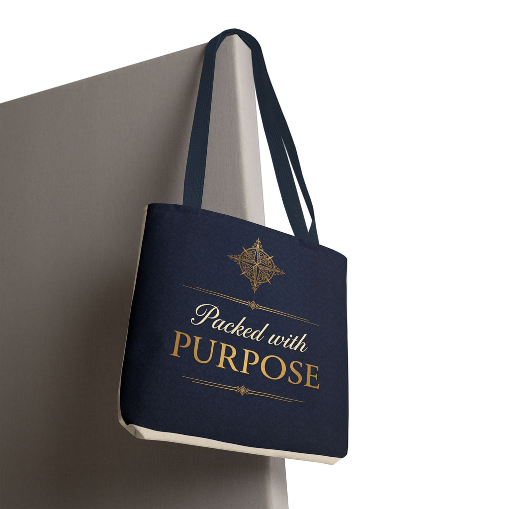 Packed with Purpose Tote | Inspirational Nurse Gift Tote Bag | Healthcare Worker Appreciation Gift | Premium Polyester Carry-All
