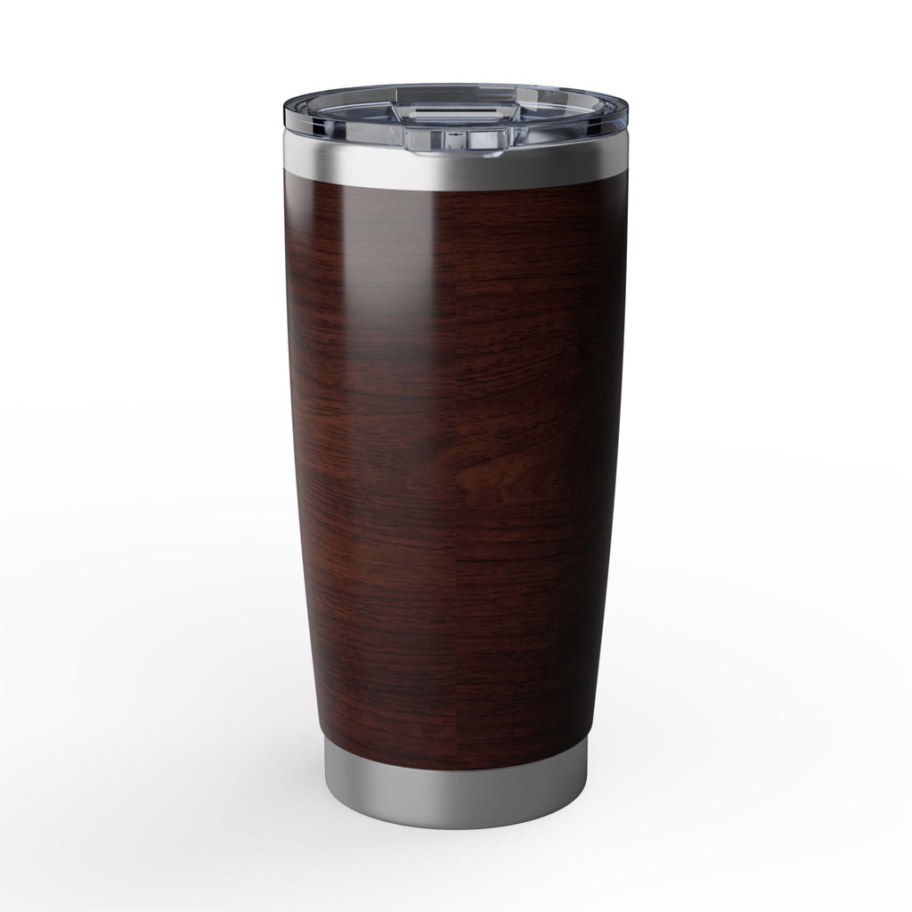 Off Duty Plumber Tumbler – "Off The Clock, On The Rocks" Wood Grain Crest 20 oz
