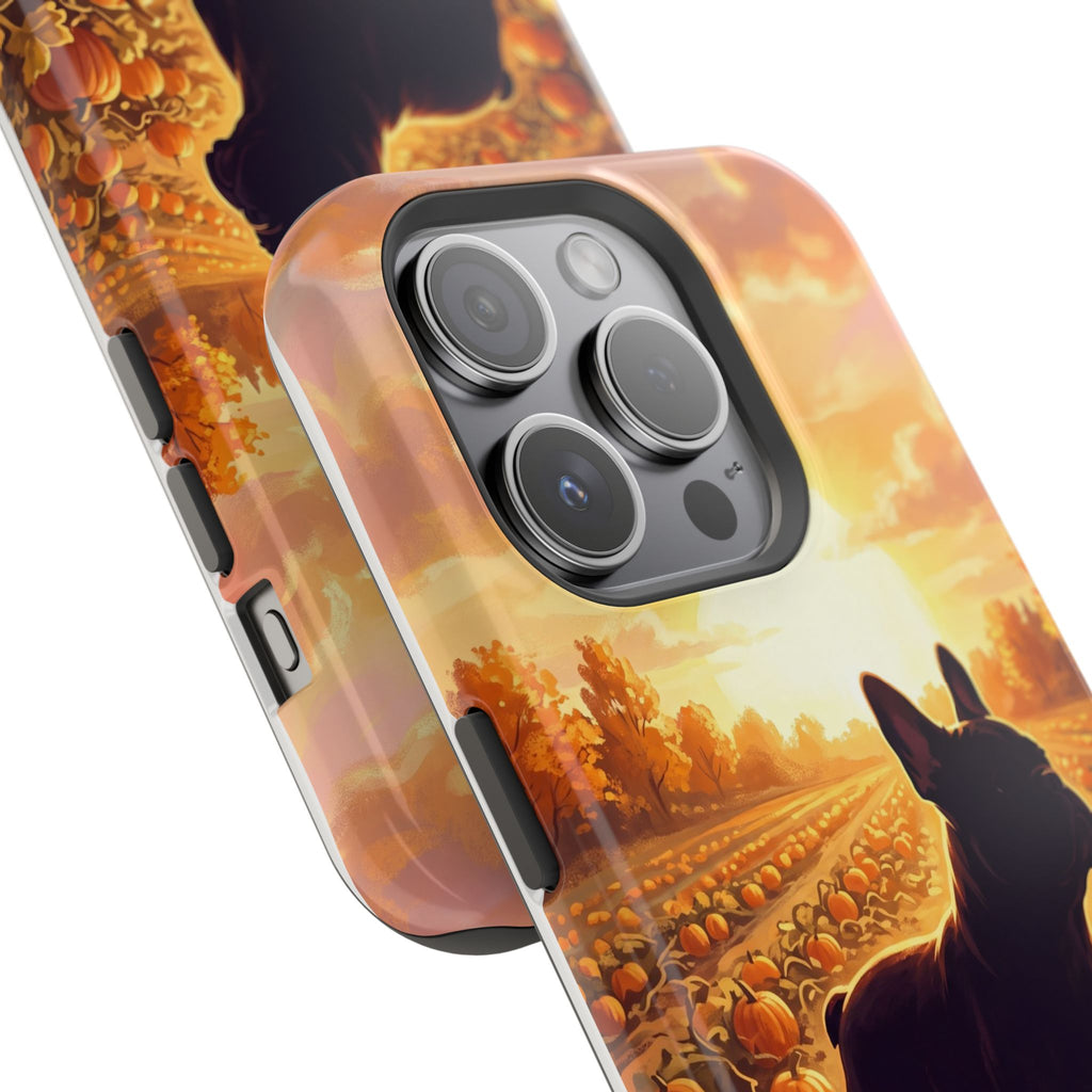 Personalized French Bulldog Pumpkin Patch Phone Case — Wireless Charging Cover