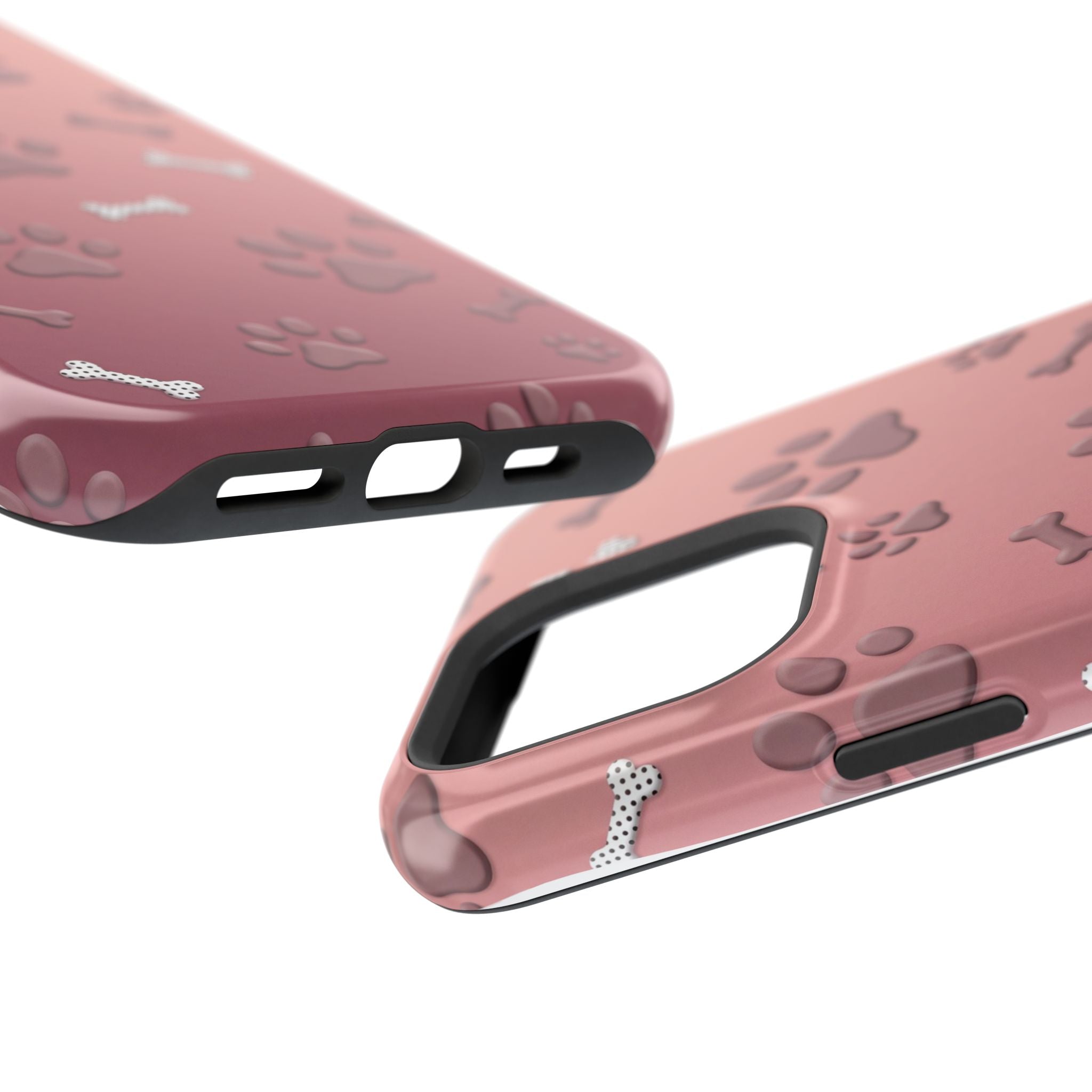 Paws & Bones Phone Case — Impact-Resistant Wireless Charging Cover