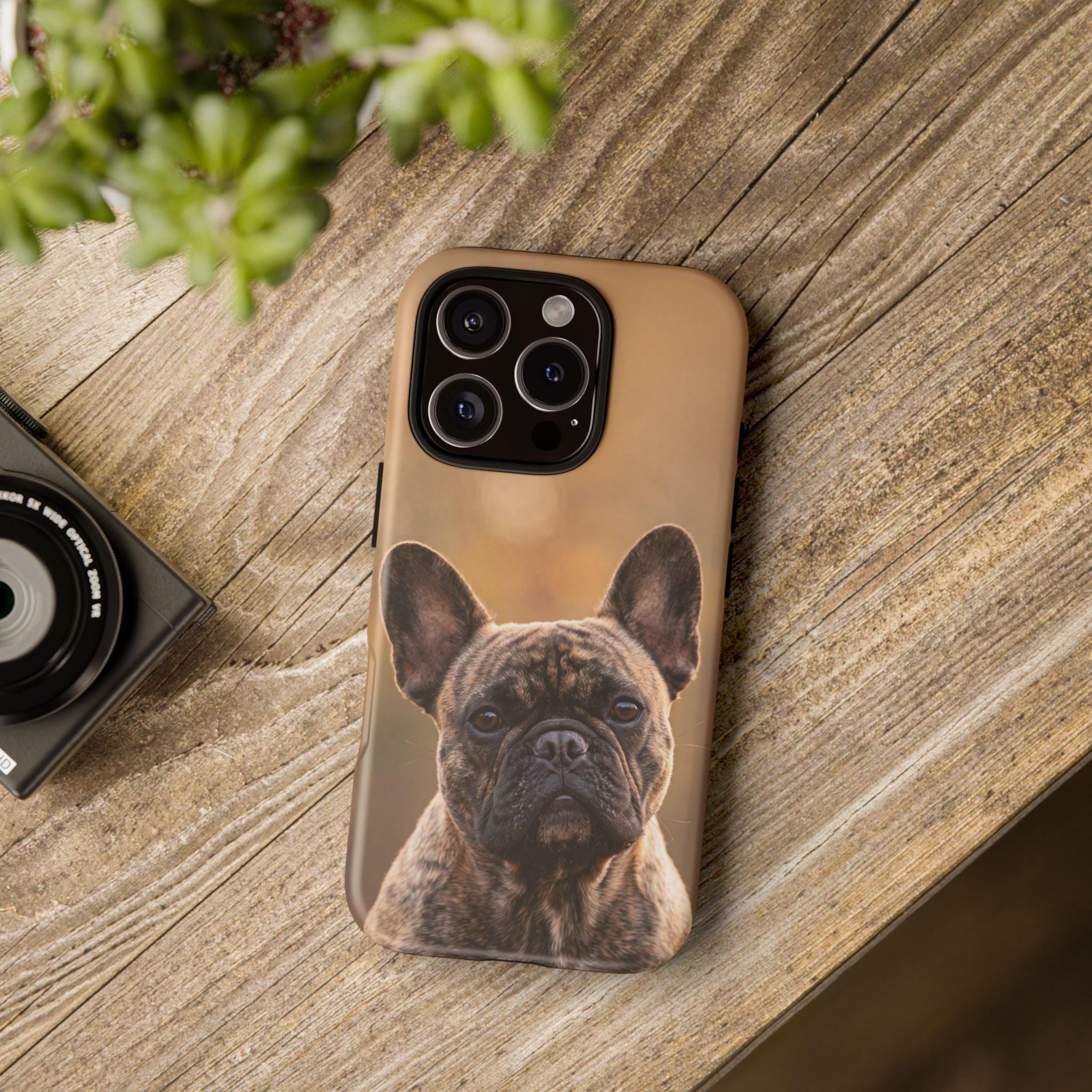 French Bulldog Portrait Phone Case | Realistic Brindle Frenchie Photo Case | iPhone & Samsung