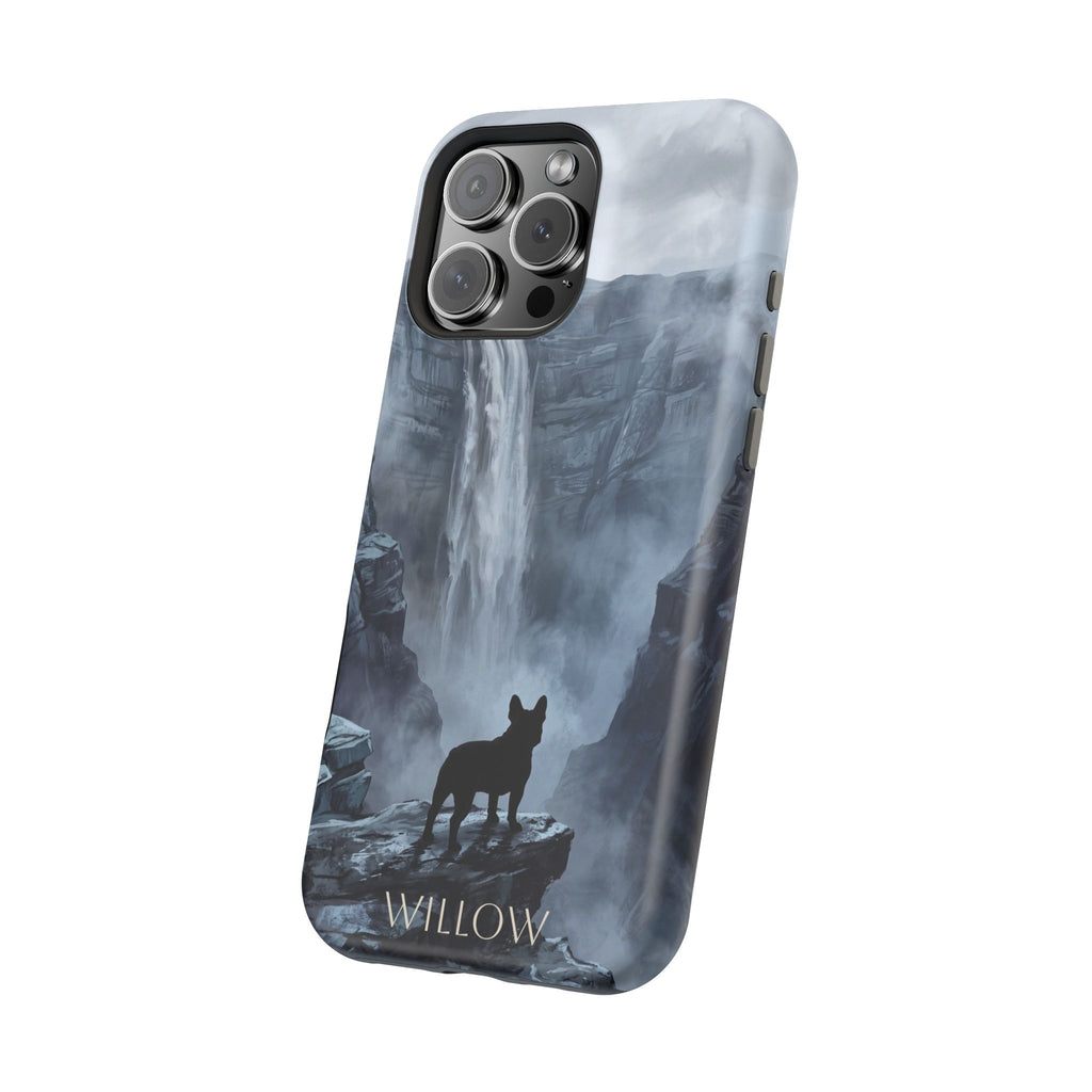 Personalized French Bulldog Misty Waterfall Phone Case — Wireless Charging Cover