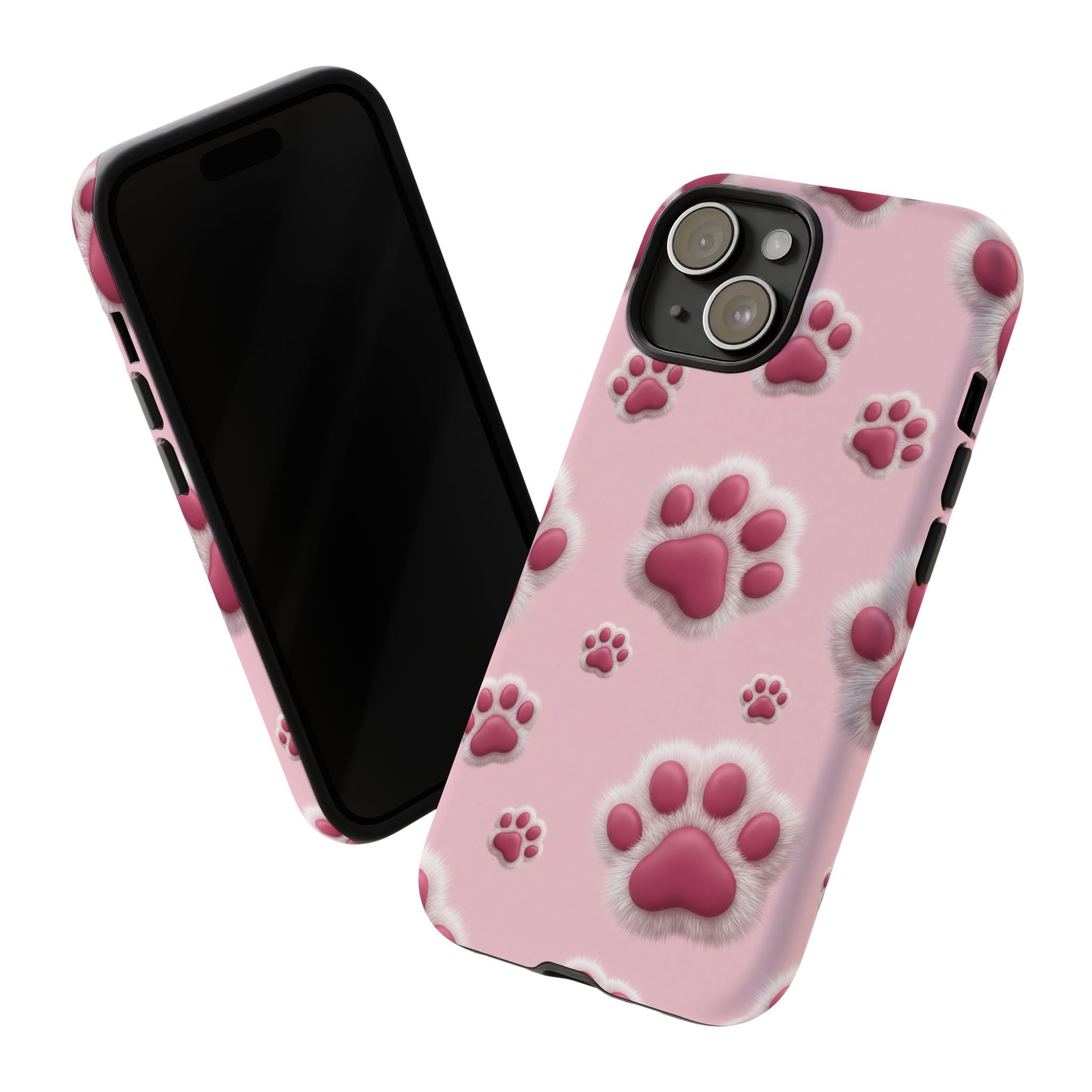 iphone & Samsung - Pink Paws Tough Phone Case — Cute Protective iPhone Cover
