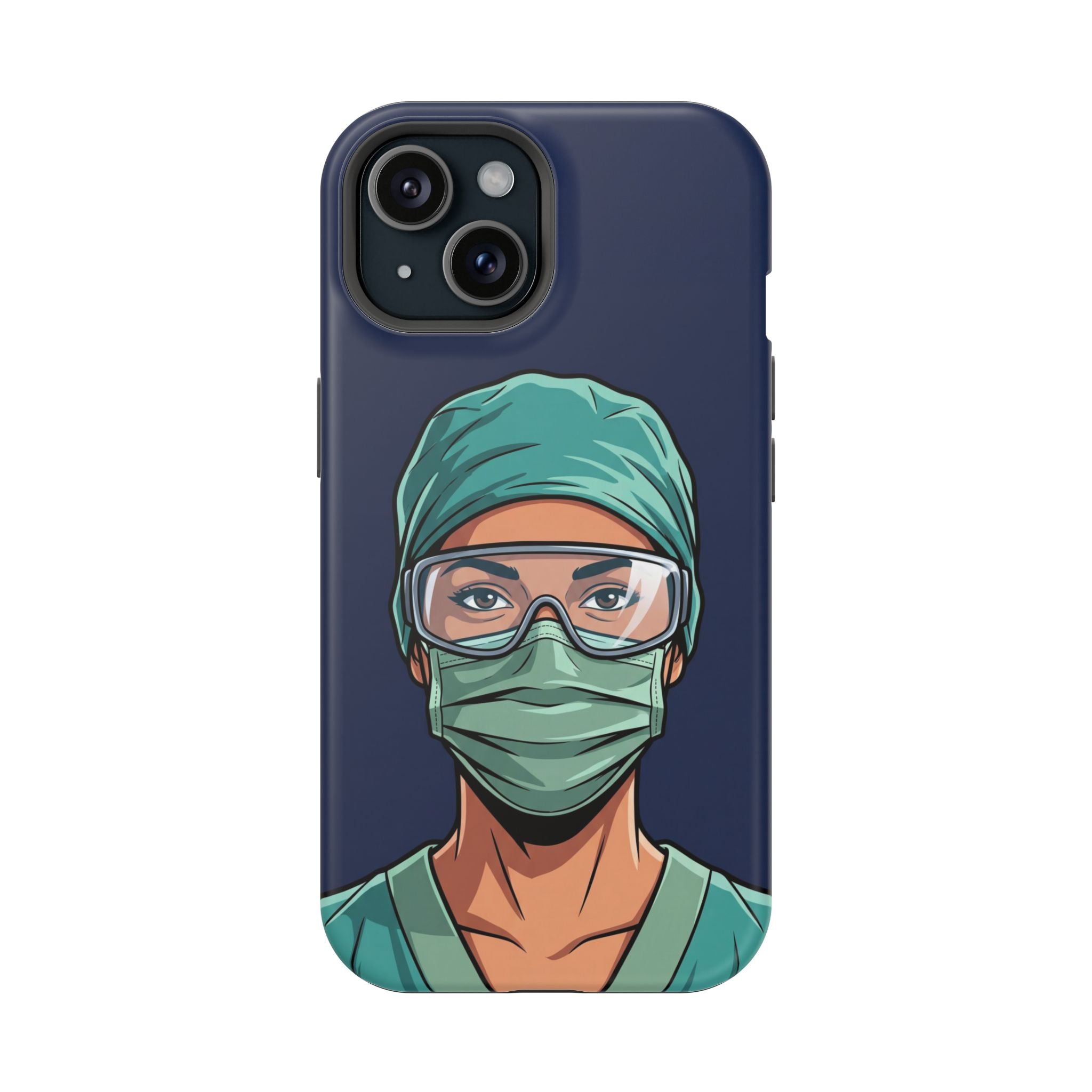 Bold Nurse Portrait Phone Case — Magnetic Wireless Charging Cover