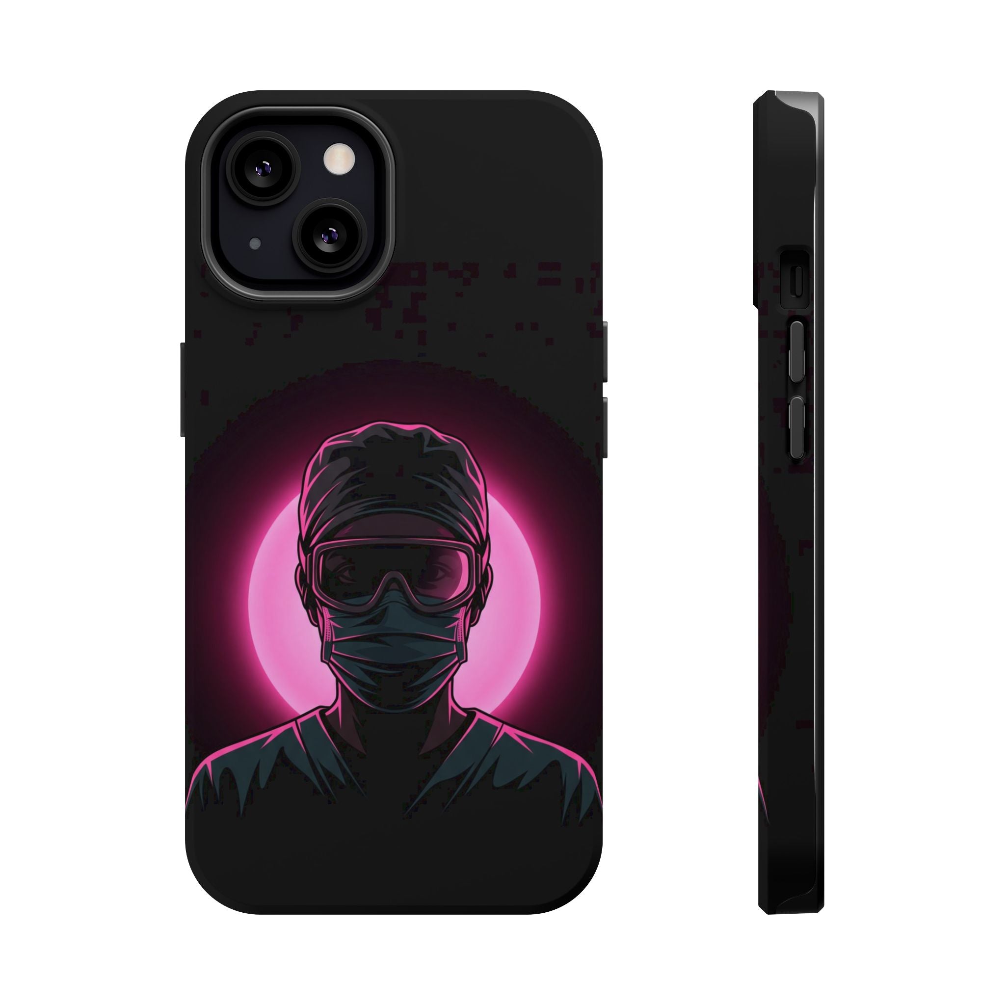 Nurse Portrait Phone Case — Navy Wireless Charging Cover