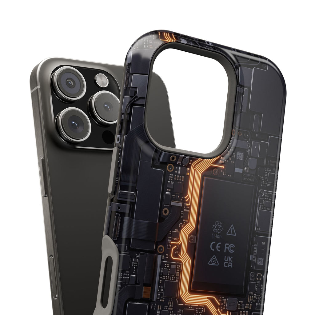 Electrician Circuit Bolt Phone Case — Impact-Resistant Wireless Charging Cover