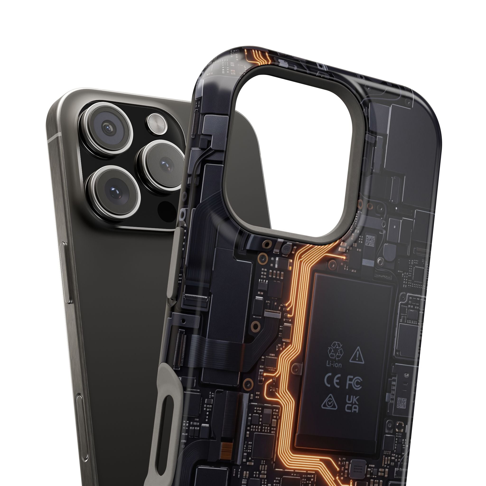 Electrician Circuit Bolt Phone Case — Impact-Resistant Wireless Charging Cover