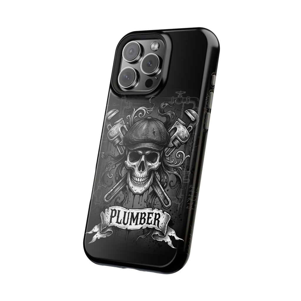 Skull & Wrenches Plumber Phone Case — Wireless Charging Cover
