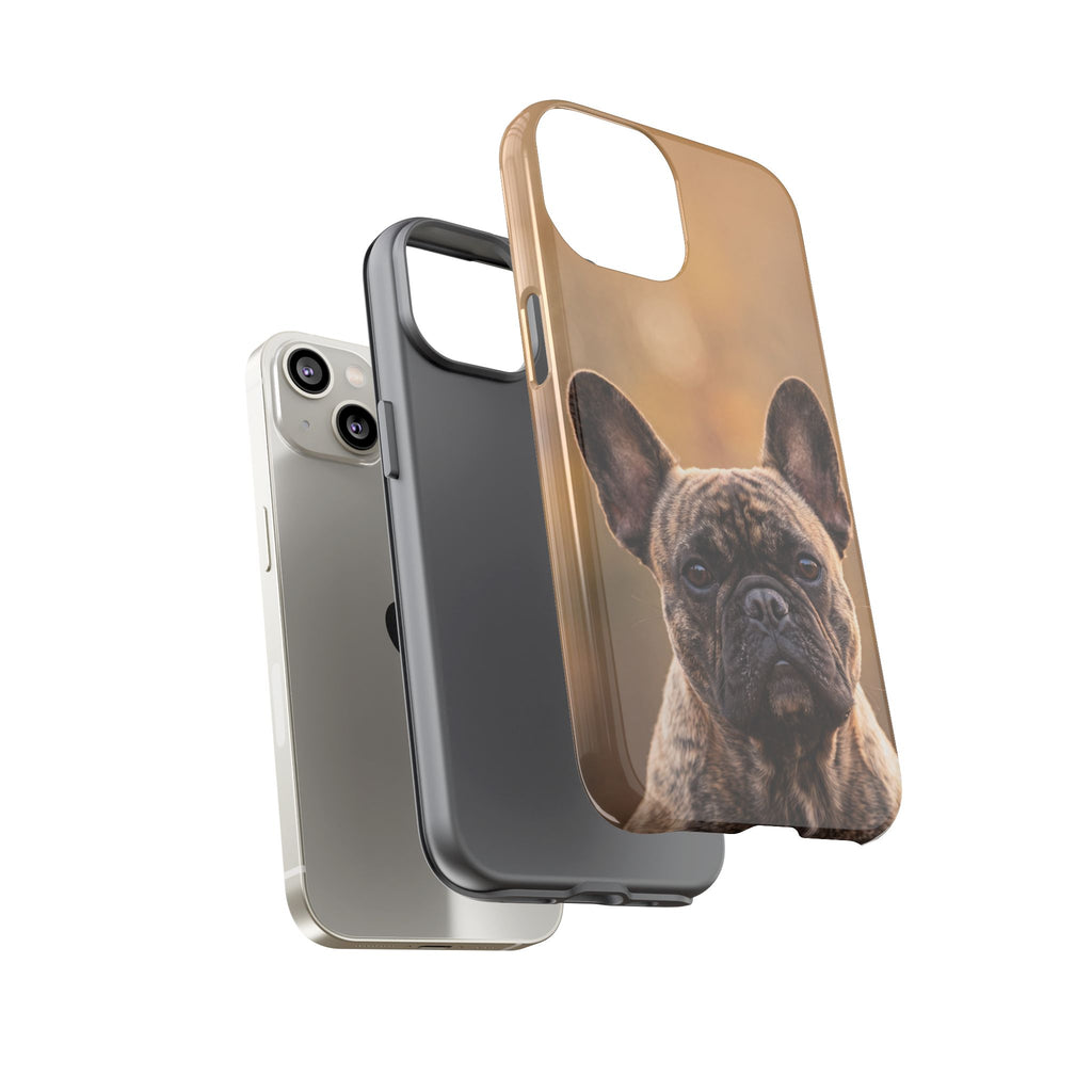 French Bulldog Portrait Phone Case | Realistic Brindle Frenchie Photo Case | iPhone & Samsung